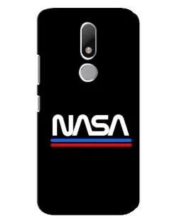 Чехол для Motorola Moto M с картинкой «NASA — классика Red Blue»