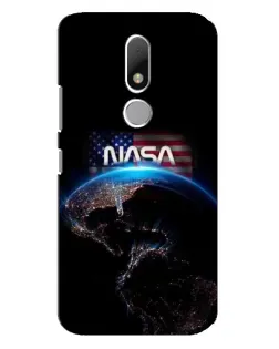 Чехол для Motorola Moto M с картинкой «Земля из космоса NASA»