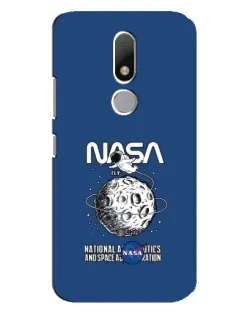 Чехол для Motorola Moto M с картинкой «NASA — лунная миссия»