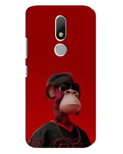 Чехол для Motorola Moto M с картинкой «Bored Ape в красном»