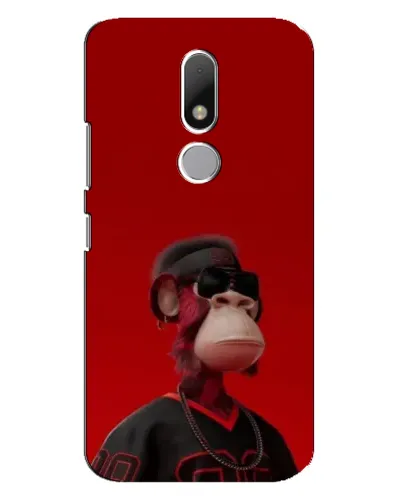 Чехол для Motorola Moto M с картинкой «Bored Ape в красном»