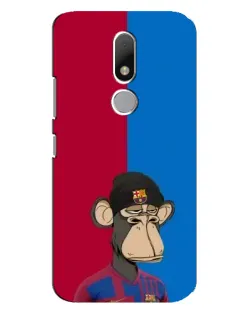 Чехол для Motorola Moto M с картинкой «Bored Ape — фанат Барсы»