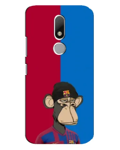 Чехол для Motorola Moto M с картинкой «Bored Ape — фанат Барсы»