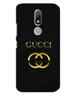 Чехол для Motorola Moto M с картинкой «Золотой логотип Gucci»
