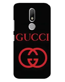 Чехол для Motorola Moto M с картинкой «Gucci — красный логотип»