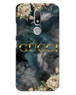 Чехол для Motorola Moto M с картинкой «Абстрактные цветы Gucci»