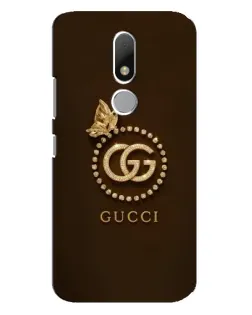 Чехол для Motorola Moto M с картинкой «Gucci — золотая бабочка»