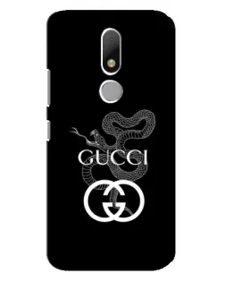 Чехол для Motorola Moto M с картинкой «Gucci — серебряная змея»