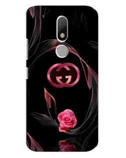 Чехол для Motorola Moto M с картинкой «Gucci — неоновая роза»