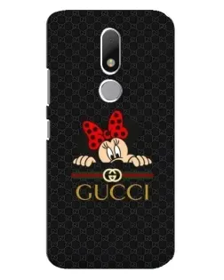 Чехол для Motorola Moto M с картинкой «Минни Маус Gucci — черный»