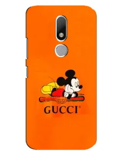 Чехол для Motorola Moto M с картинкой «Микки Маус Gucci — оранж»