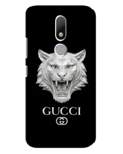 Чехол для Motorola Moto M с картинкой «Gucci — серебряный лев»