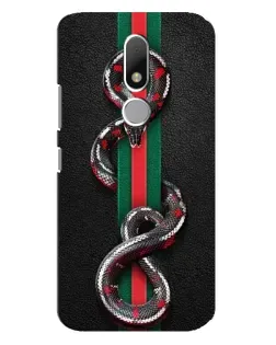 Чехол для Motorola Moto M с картинкой «Gucci — змея на полосе»