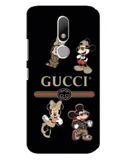 Чехол для Motorola Moto M с картинкой «Gucci — герои Disney и монограмма»