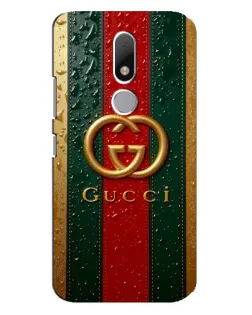 Чехол для Motorola Moto M с картинкой «Gucci — фирменная полоса и золото»