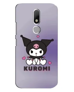 Чехол для Motorola Moto M с картинкой «Kuromi — фиолетовый арт»