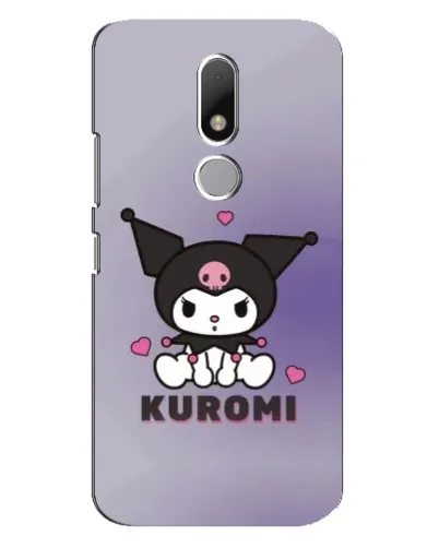 Чехол для Motorola Moto M с картинкой «Kuromi — фиолетовый арт»