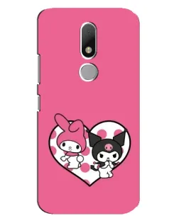 Чехол для Motorola Moto M с картинкой «Kuromi и My Melody»