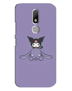 Чехол для Motorola Moto M с картинкой «Kuromi на лиловом фоне»