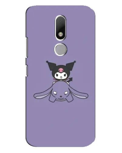 Чехол для Motorola Moto M с картинкой «Kuromi на лиловом фоне»