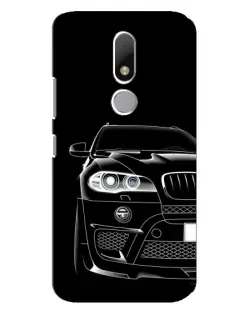 Чехол для Motorola Moto M с картинкой «Темный силуэт BMW»