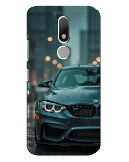 Чехол для Motorola Moto M с картинкой «BMW в огнях города»