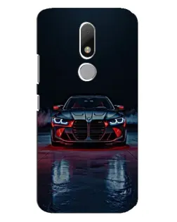 Чехол для Motorola Moto M с картинкой «BMW на мокрой дороге»