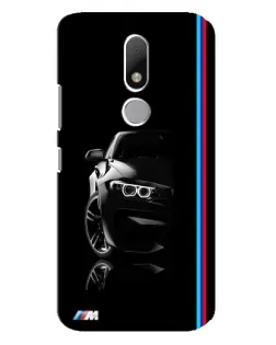 Чехол для Motorola Moto M с картинкой «Силуэт BMW в темноте»