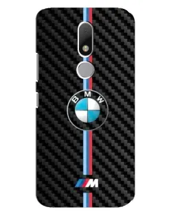 Чехол для Motorola Moto M с картинкой «Эмблема BMW и карбон»