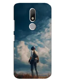Чехол для Motorola Moto M с картинкой «Герой PUBG на скале»