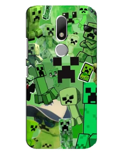 Чехол для Motorola Moto M с картинкой «Криперы Minecraft»