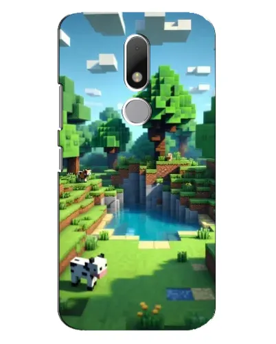 Чехол для Motorola Moto M с картинкой «Minecraft летний день»