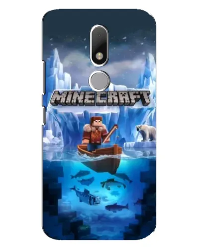 Чехол для Motorola Moto M с картинкой «Minecraft ледяной мир»