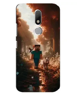 Чехол для Motorola Moto M с картинкой «Стив в лесу»