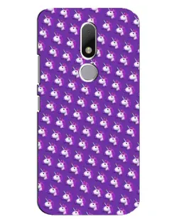 Чехол для Motorola Moto M с картинкой «Единороги на фиолетовом»