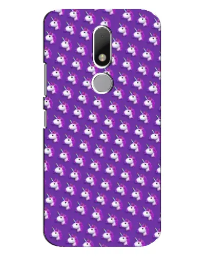 Чехол для Motorola Moto M с картинкой «Единороги на фиолетовом»