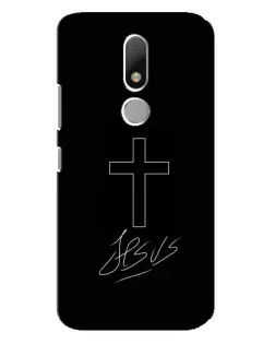 Чехол для Motorola Moto M с картинкой «Графический крест Jesus»
