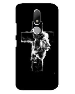 Чехол для Motorola Moto M с картинкой «Сияющий крест Jesus»