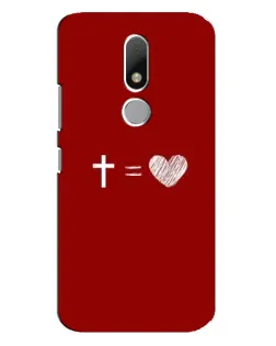 Чехол для Motorola Moto M с картинкой «Уравнение любви»