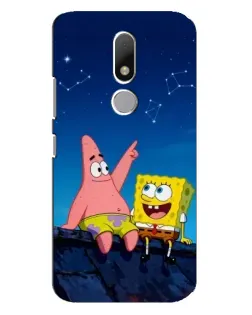 Чехол для Motorola Moto M с картинкой «Губка Боб и Патрик ночью» Чехол для Motorola Moto M с картинкой «Губка Боб и Патрик ночью»