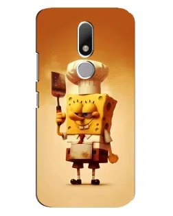 Чехол для Motorola Moto M с картинкой «Губка Боб повар»