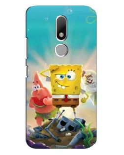 Чехол для Motorola Moto M с картинкой «Спанч Боб победитель»