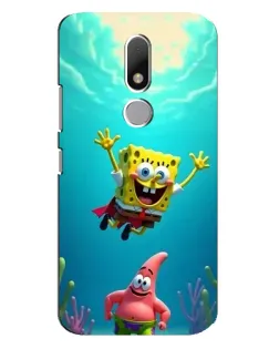 Чехол для Motorola Moto M с картинкой «Спанч Боб под водой»