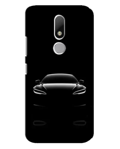 Чехол для Motorola Moto M с картинкой «Силуэт Tesla Night»