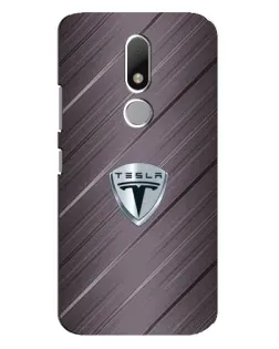 Чехол для Motorola Moto M с картинкой «Металлическая текстура Tesla»