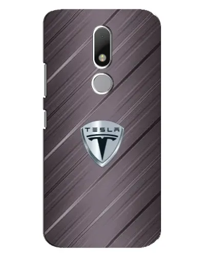 Чехол для Motorola Moto M с картинкой «Металлическая текстура Tesla»
