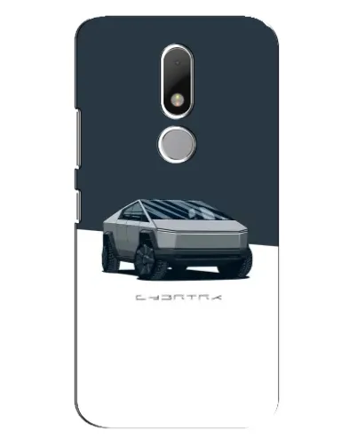 Чехол для Motorola Moto M с картинкой «Серебристый Cybertruck Tesla»