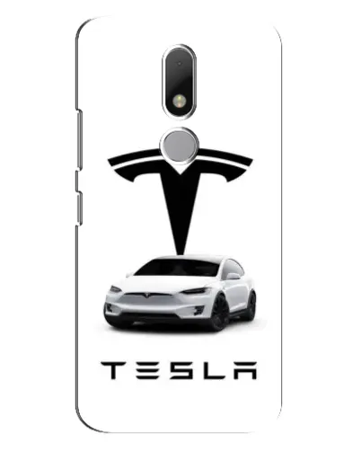 Чехол для Motorola Moto M с картинкой «Tesla White Style»