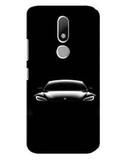 Чехол для Motorola Moto M с картинкой «Фары Tesla Night»