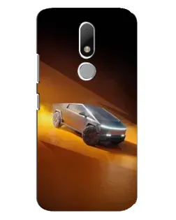 Чехол для Motorola Moto M с картинкой «Cybertruck в пустыне»